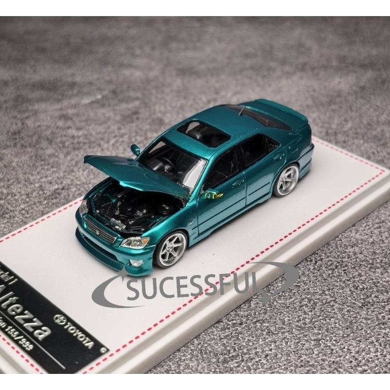 1:64 Green Altezza RS200 SXE10 Sedan Diecast Metal Loose Collectible Car