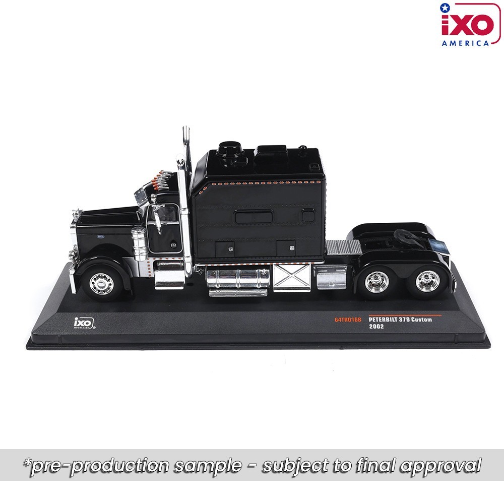 Peterbilt 379 Custom – Black Diecast 1:64 Scale Model – IXO 64TR016B