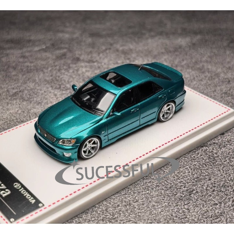 1:64 Green Altezza RS200 SXE10 Sedan Diecast Metal Loose Collectible Car
