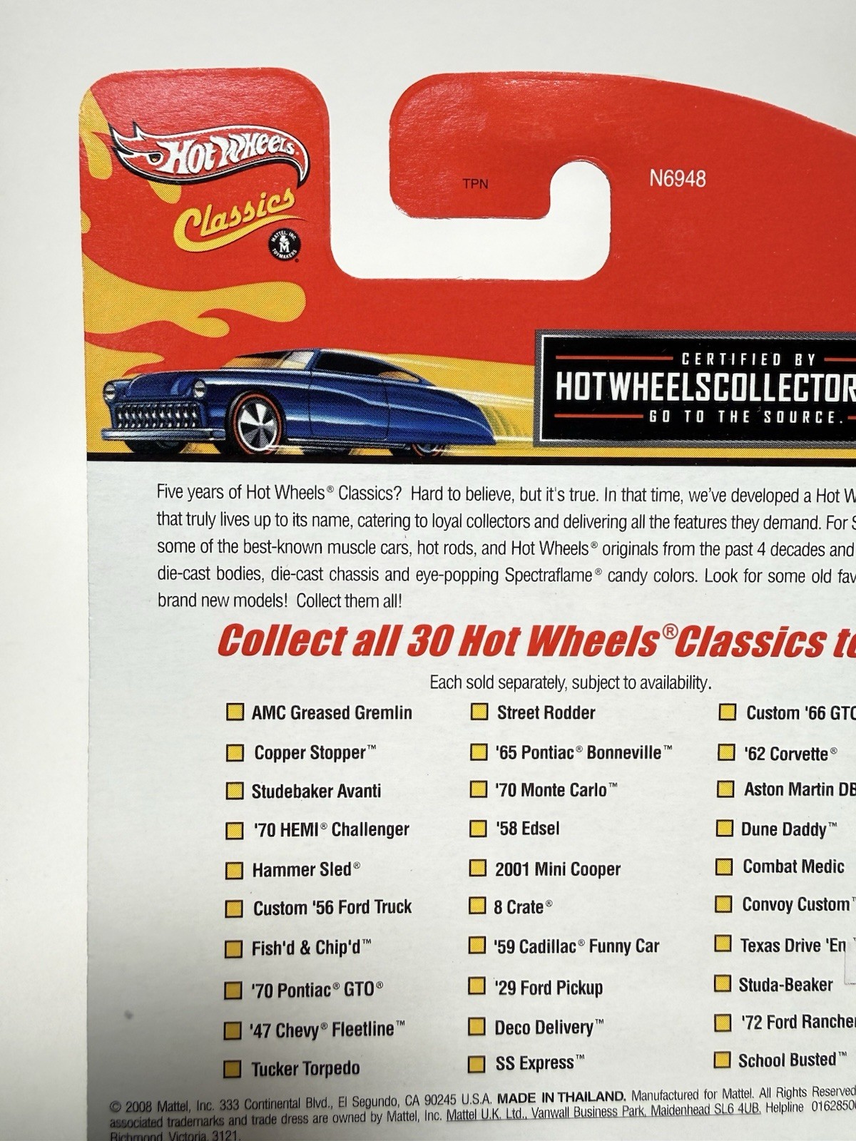 Hot Wheels Classics Series 5 – Copper Stopper, Red, BP