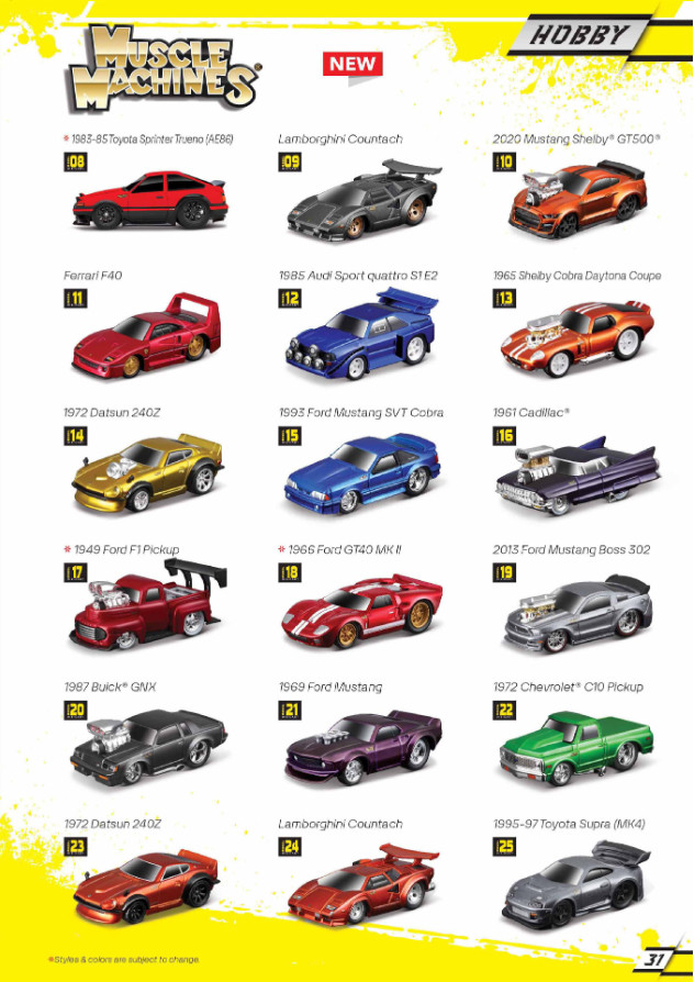 Maisto Muscle Machines 25th Anniversary 1/64 Diecast Model Car – Choose You Like