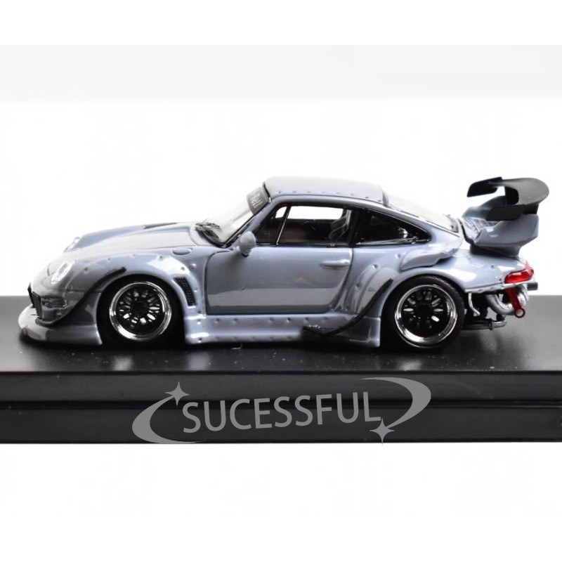 1:64 Gray RWB Porsche 993 Classic Sport Diecast Metal Car Model Brand New