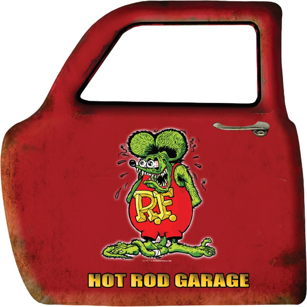 Rat Fink Hot Rod Garage Door Sign
