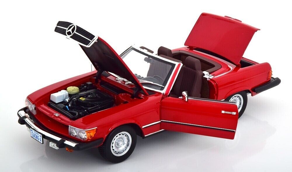 NOREV 1979 Mercedes 450SL USA Version (R107) Cabriolet Red 1:18*Brand New!