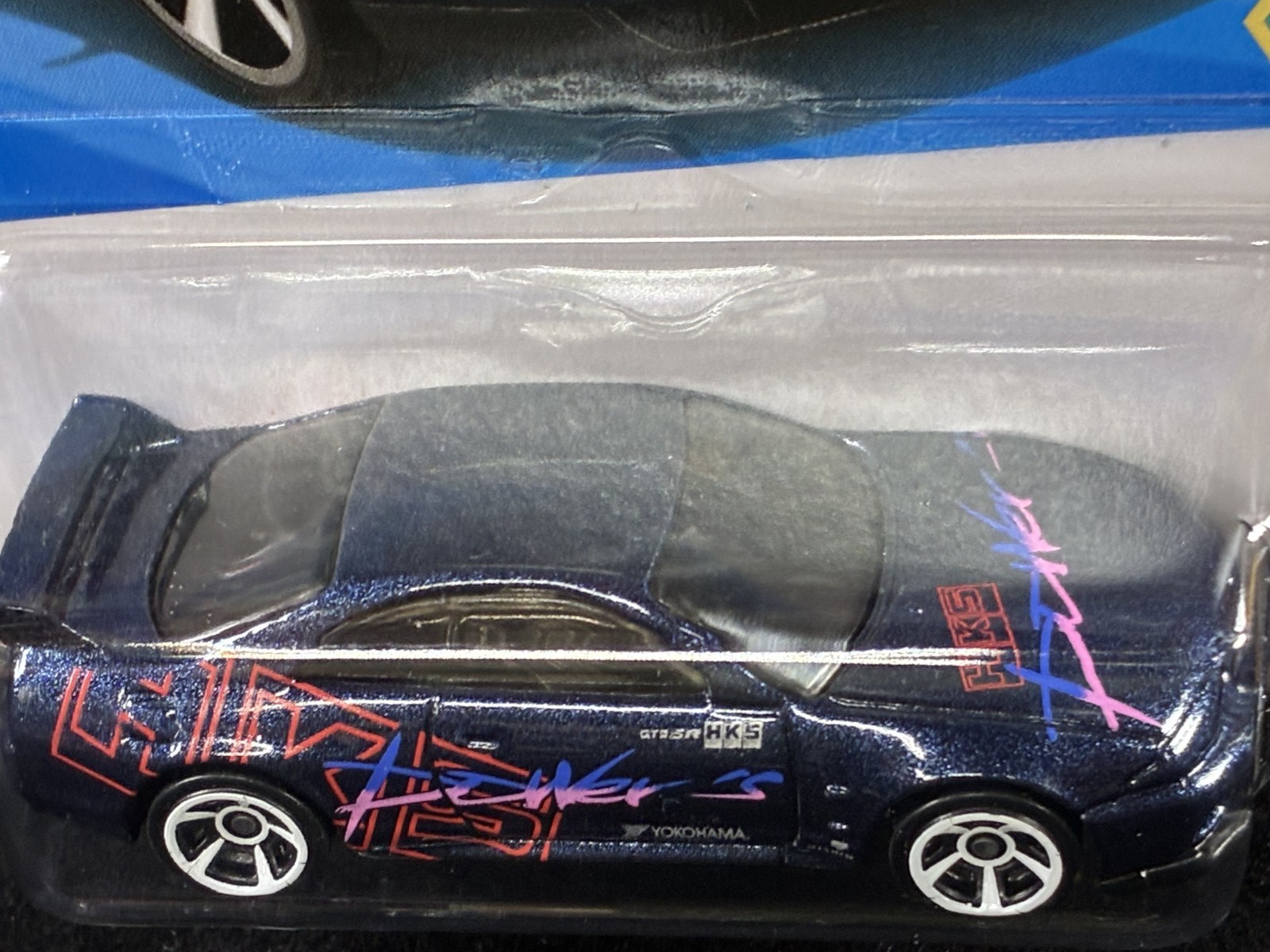 2025 Hot Wheels Black & Blue Nissan Skyline GT-R BCNR33 HKS JDM, #144 Lot of 2