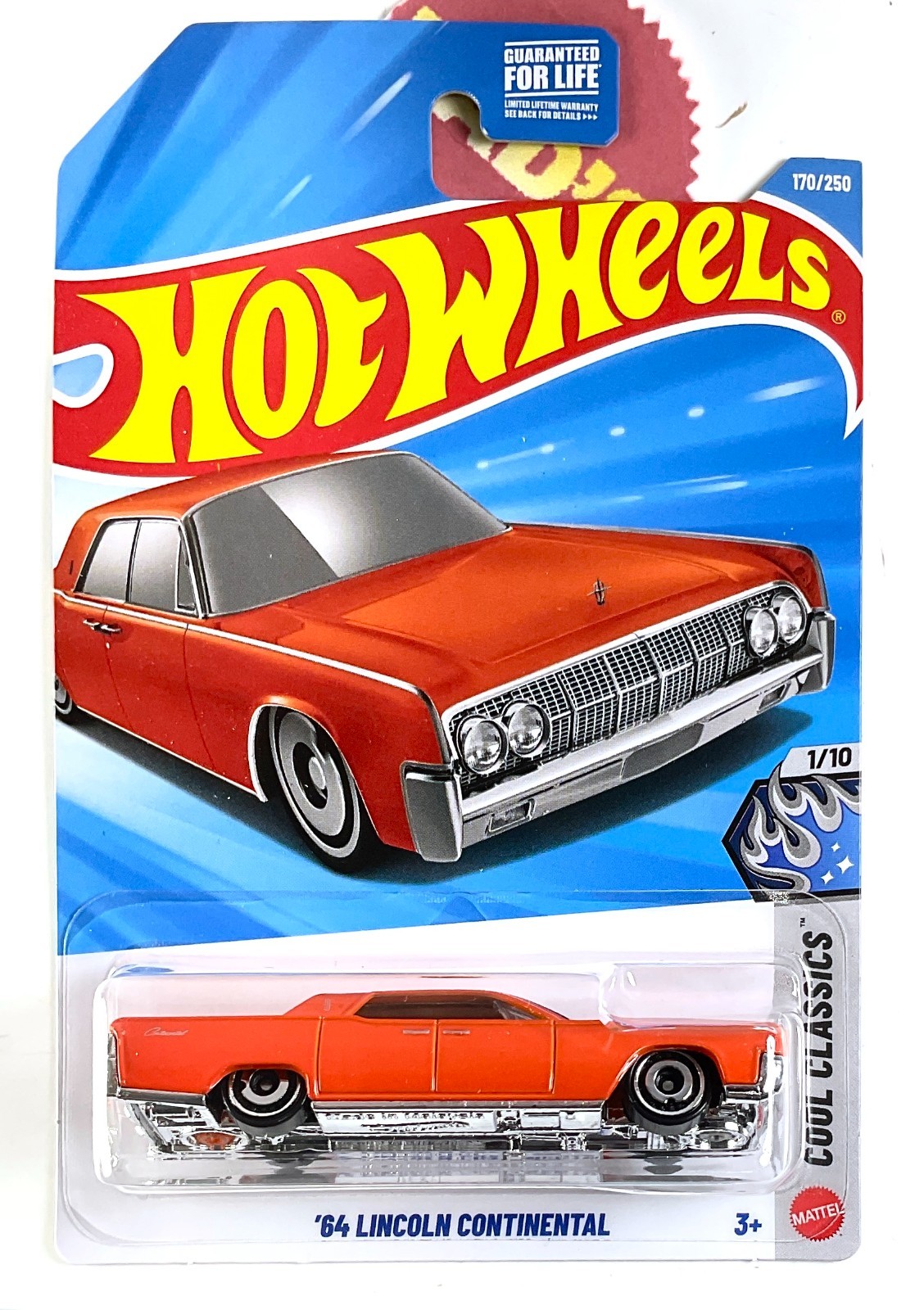 2026 Hot Wheels 64 Lincoln Continental Orange #170, White Interior, Combo Ship!!