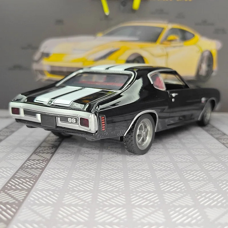 1:24 Chevrolet Chevelle SS 454 1970 Alloy Super Sports Car Model Metal Muscle Ra