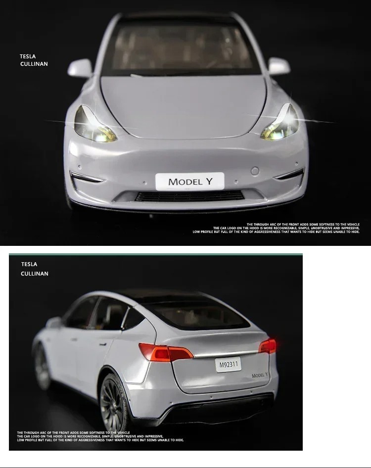 1:24 Tesla Model 3 Model Y Alloy Car Model Diecast Metal Toy Vehicles Car Model