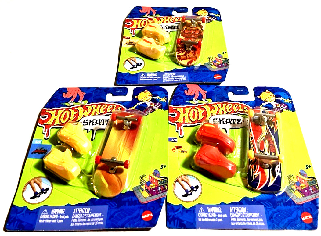 Hot Wheels ~ SKATE ~ Fingerboard Skateboard ~ 3 SERIES ~ Lot Of 3 ~ BRAND NEW