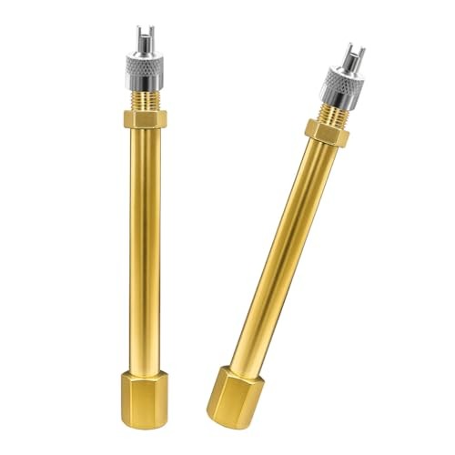 YoRise 2PCS 6 Inch 150 mm Dual Valve Stem Extension, Universal Copper Car 6IN