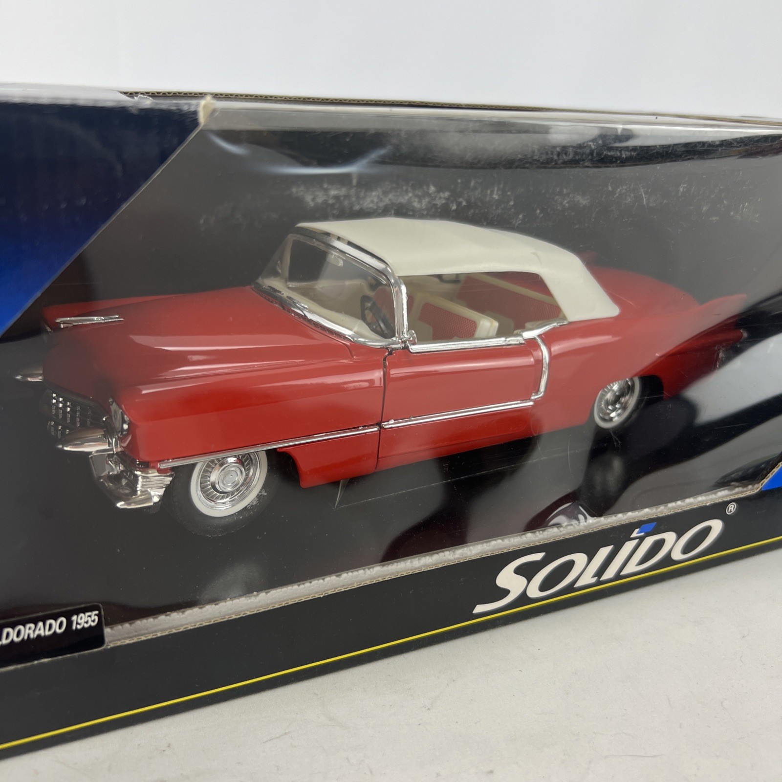 Cadillac Eldorado 1955 1:18 Die Cast Prestige Solido France Red Removable Top