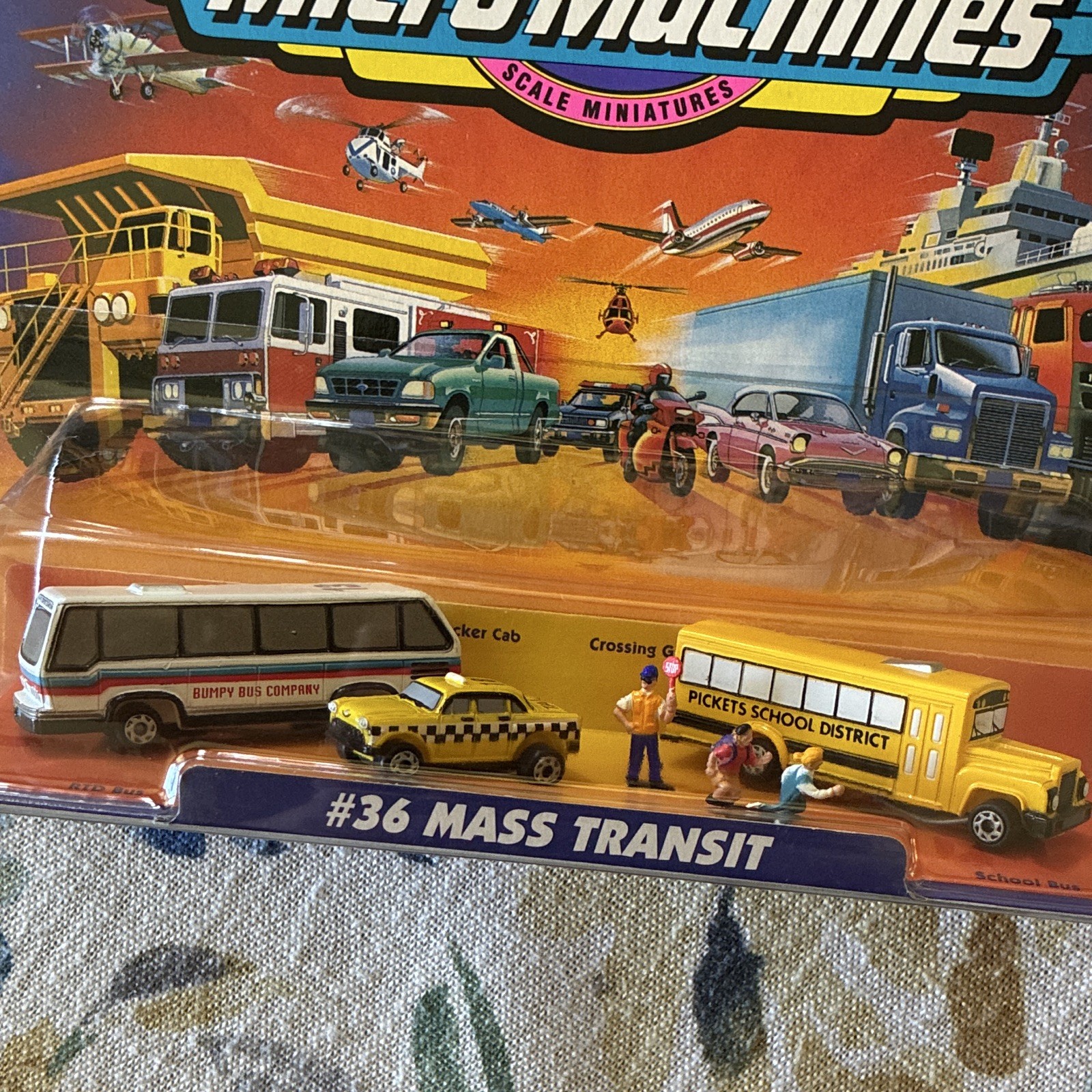 Micro Machines #36 Mass Transit Vehicle Set 1997 Unopened Box Vintage