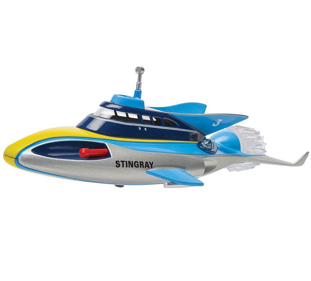Stingray Submarine Blue and Silver with Yellow Stripes “Gerry Anderson’s Stingra
