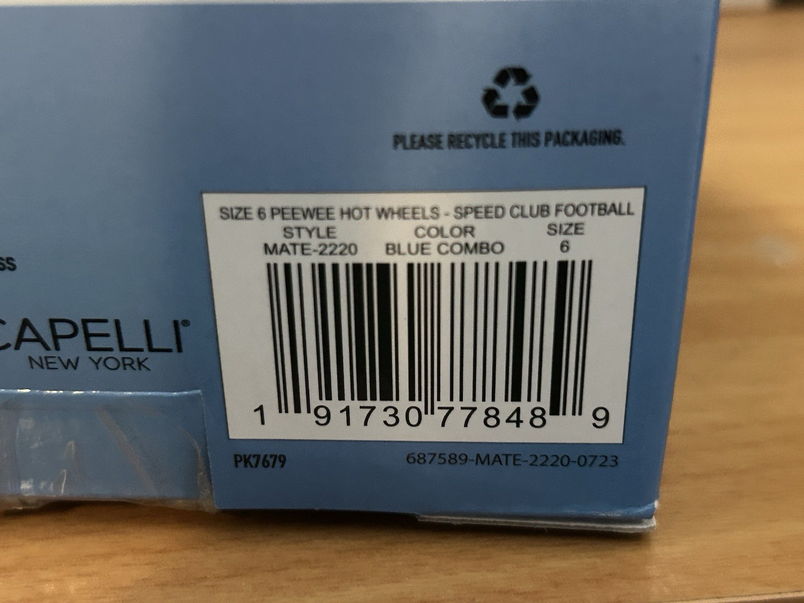 Mattel Hot Wheels Speed Club Football Durable Size 6 Blue and Black New