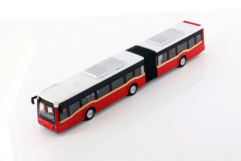 RED 11.5″ Diecast Articulated Bus with Lights and Sound (NO BOX)