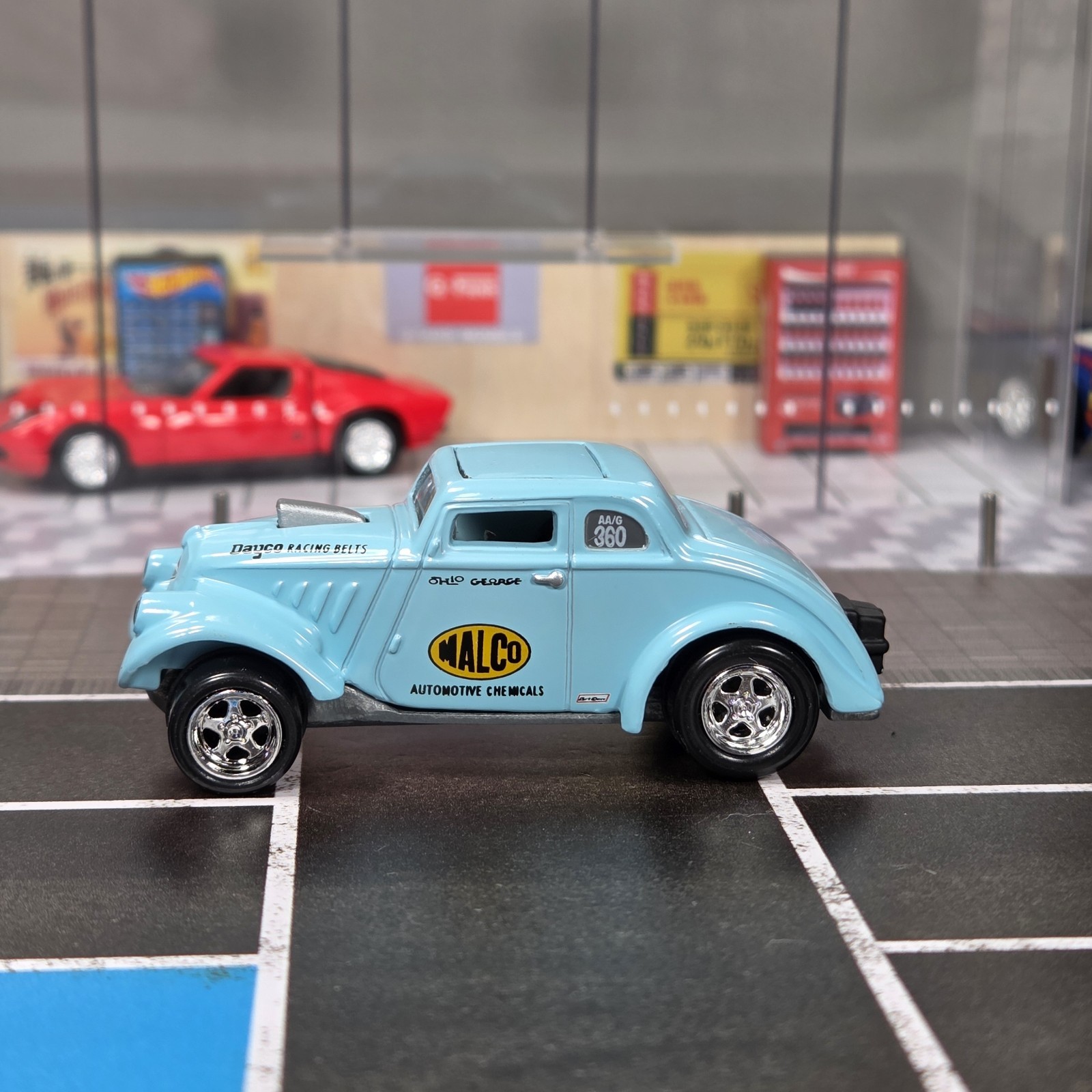 Johnny Lightning OHIO GEORGE 1933 WILLYS MALCO GASSER NHRA 1/64 Blue 33 Hot Rod