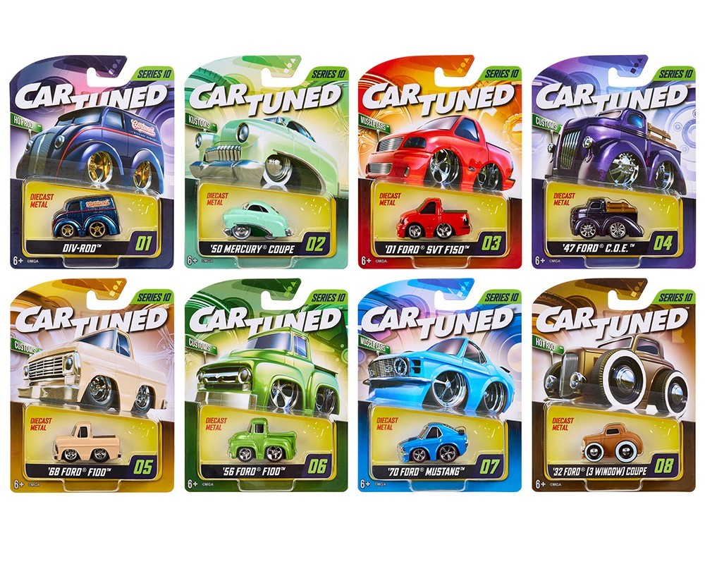 CarTuned 1:64 Series 10 Mainline Assortment of 8 Cars Set 2026, Factory Seal Box