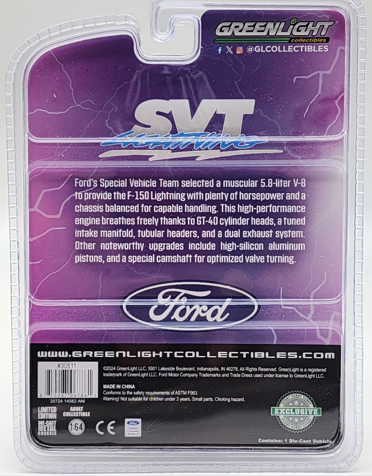 GREENLIGHT 2024 HOBBY EXCLUSIVE WHITE 1994 FORD F-150 SVT LIGHTNING REAL RIDERS!