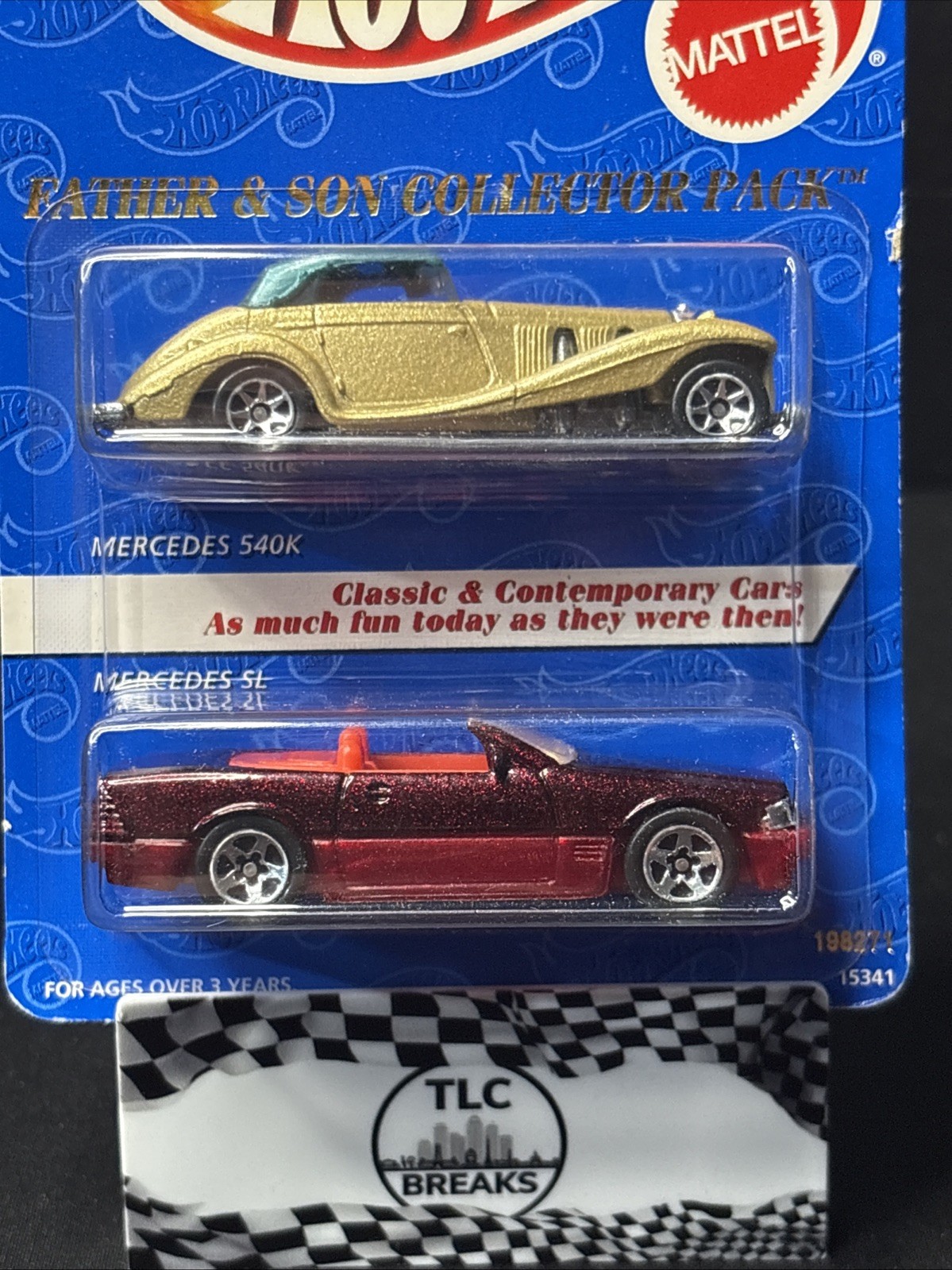 HOT WHEELS AVON EXCLUSIVE FATHER & SON COLLECTOR PACK MERCEDES 540K & SL