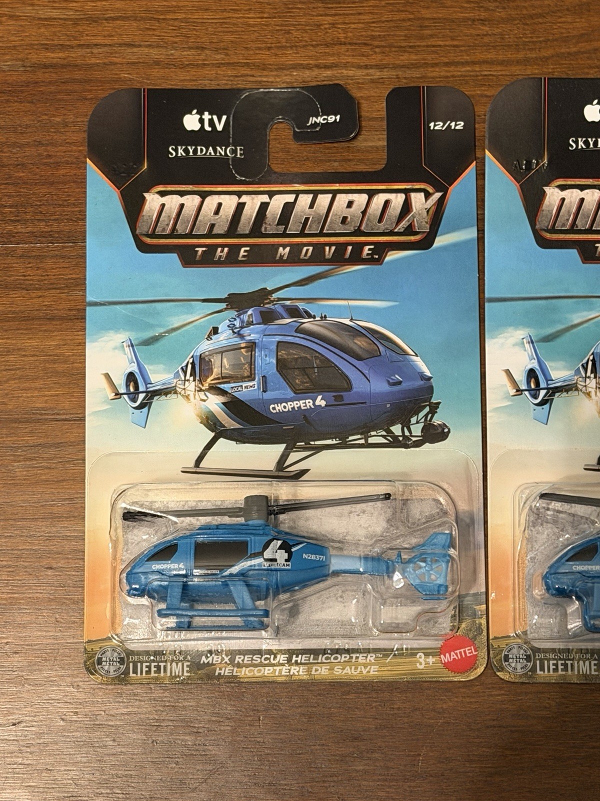 🔥Lot Of 2 2026 Matchbox The Movie MBX Rescue Helicopter Blue NIB VHTF🔥