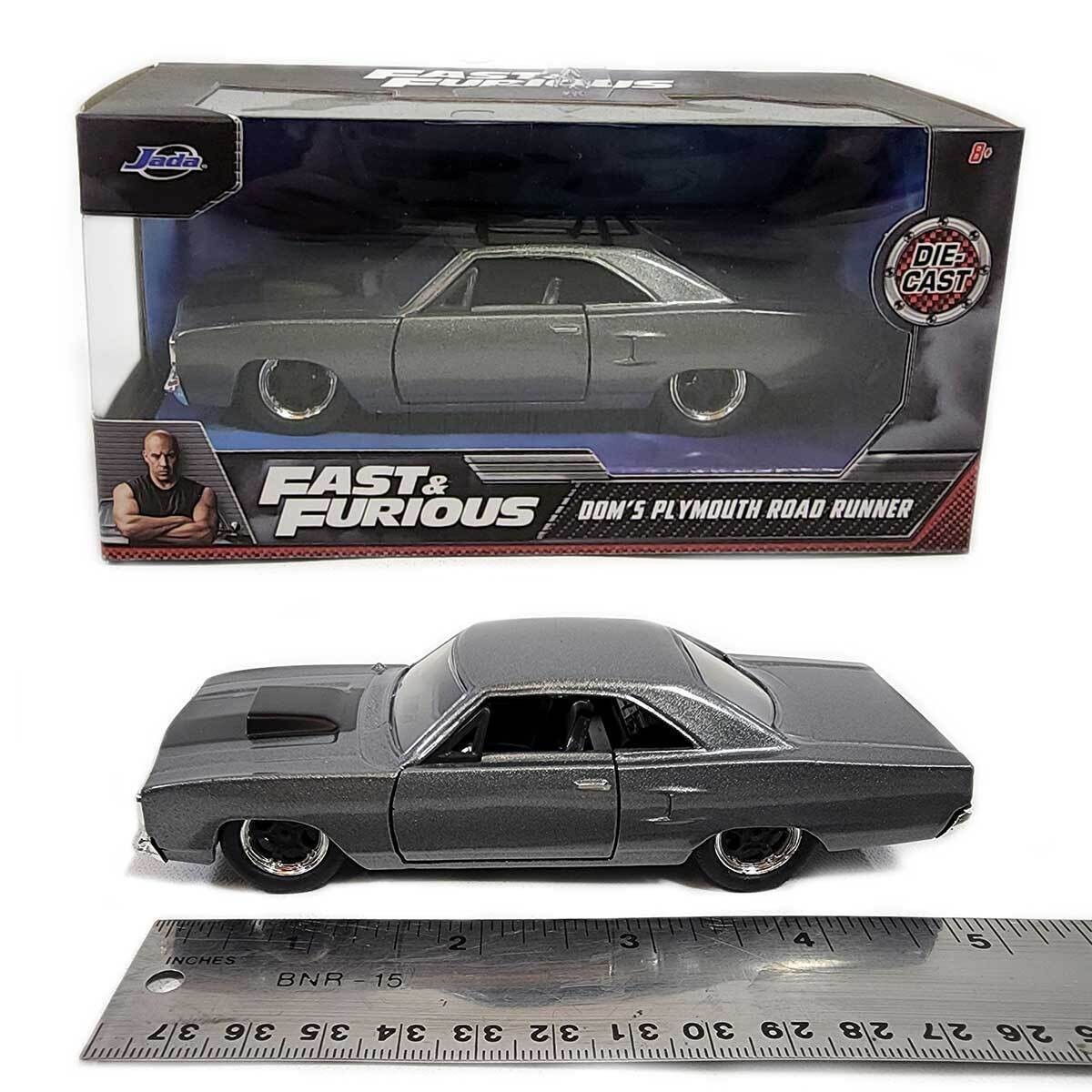 Dom’s 1970 Plymouth Road Runner Hard Top Jada Diecast Model Tot Car 5″, 1:32