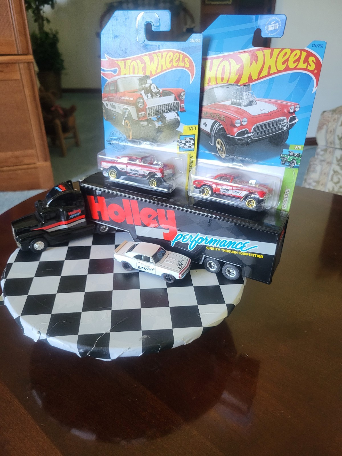 ERTL Customized 1993 Limited Edn 1/64 HOLLEY PERFORMANCE RACING Transporter MiB