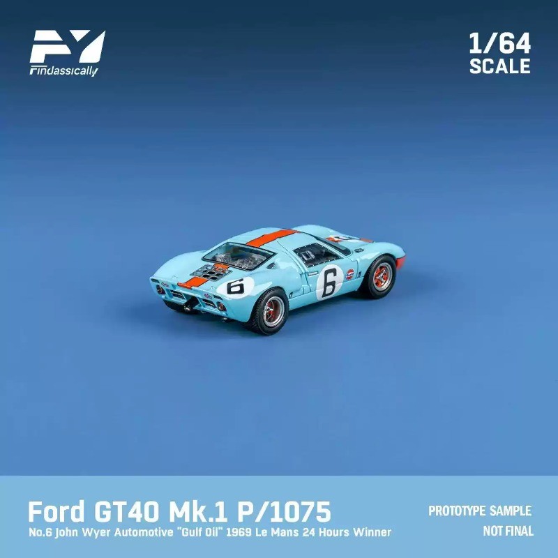 Findassically 1:64 Ford GT40 Mk.I Le Mans Race Car Diecast Model – High-quality
