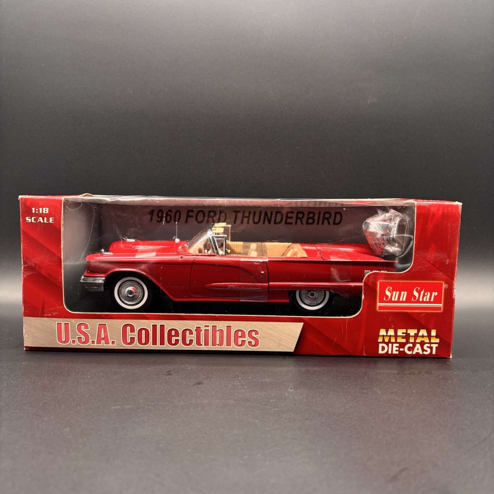 1/18 1960 FORD THUNDERBIRD Open Convertible by Sun Star | NEW IN BOX