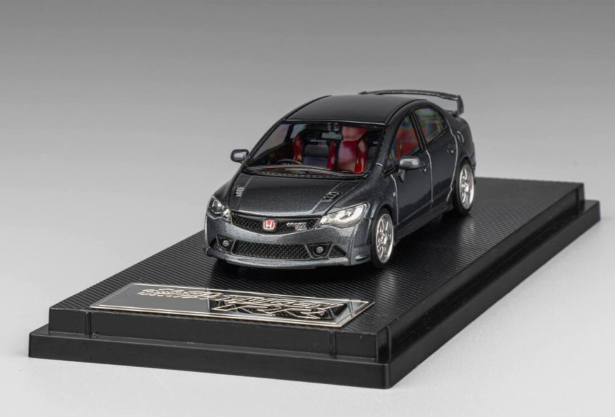 MT 1/64 HONDA CIVIC FD2 MUGEN RR W/Interior/Engine Model Car -GREY-#MT6411A2