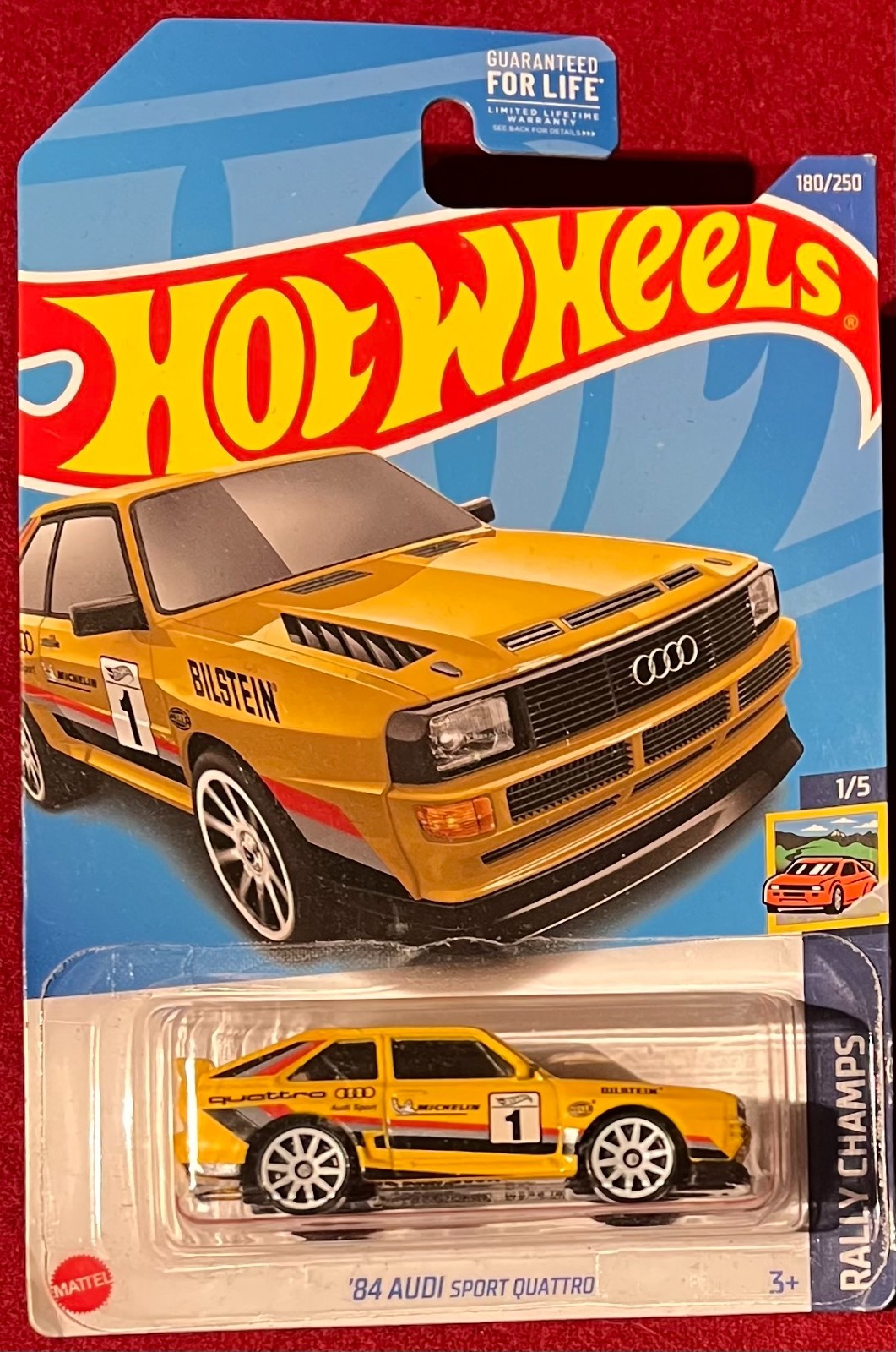 HOT WHEELS ’84 AUDI SPORT QUATTRO YELLOW 180/250. SEE COMBINED OFFERS!