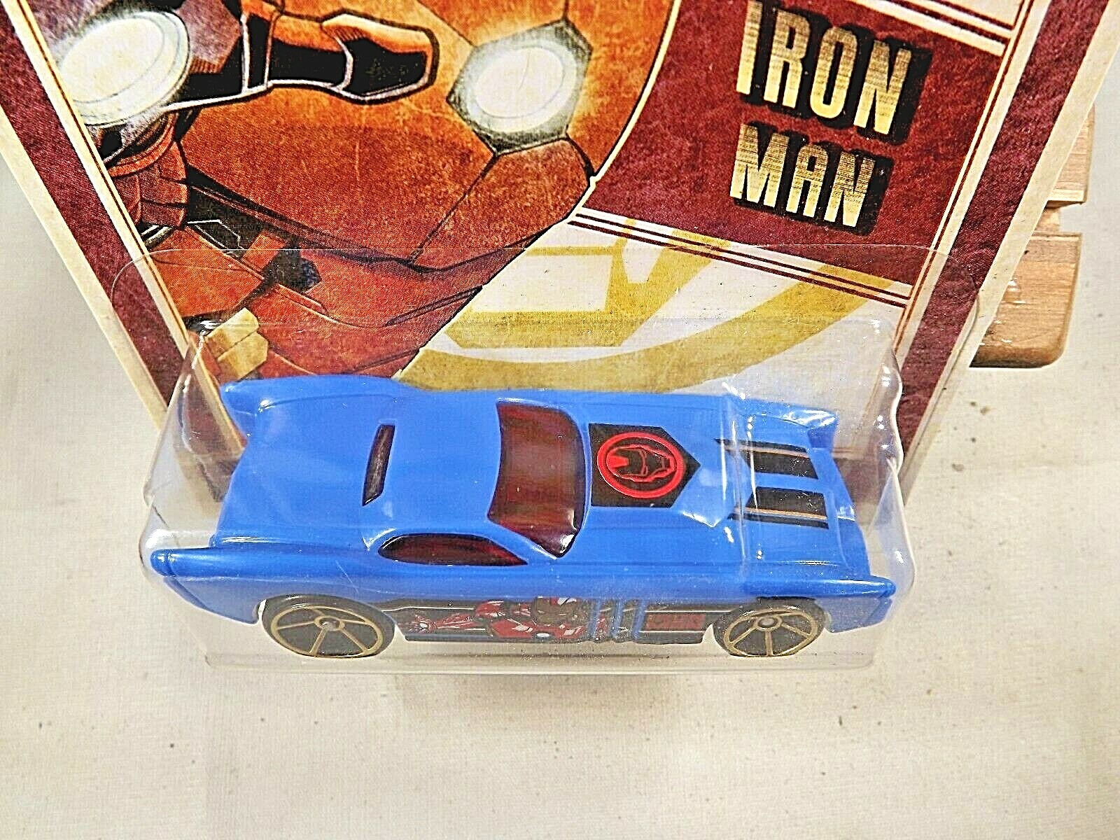 2019 Hot Wheels Marvel Series 1/6 Iron Man THE GOV’NER Blue w/Gold OH5 Spoke Whl