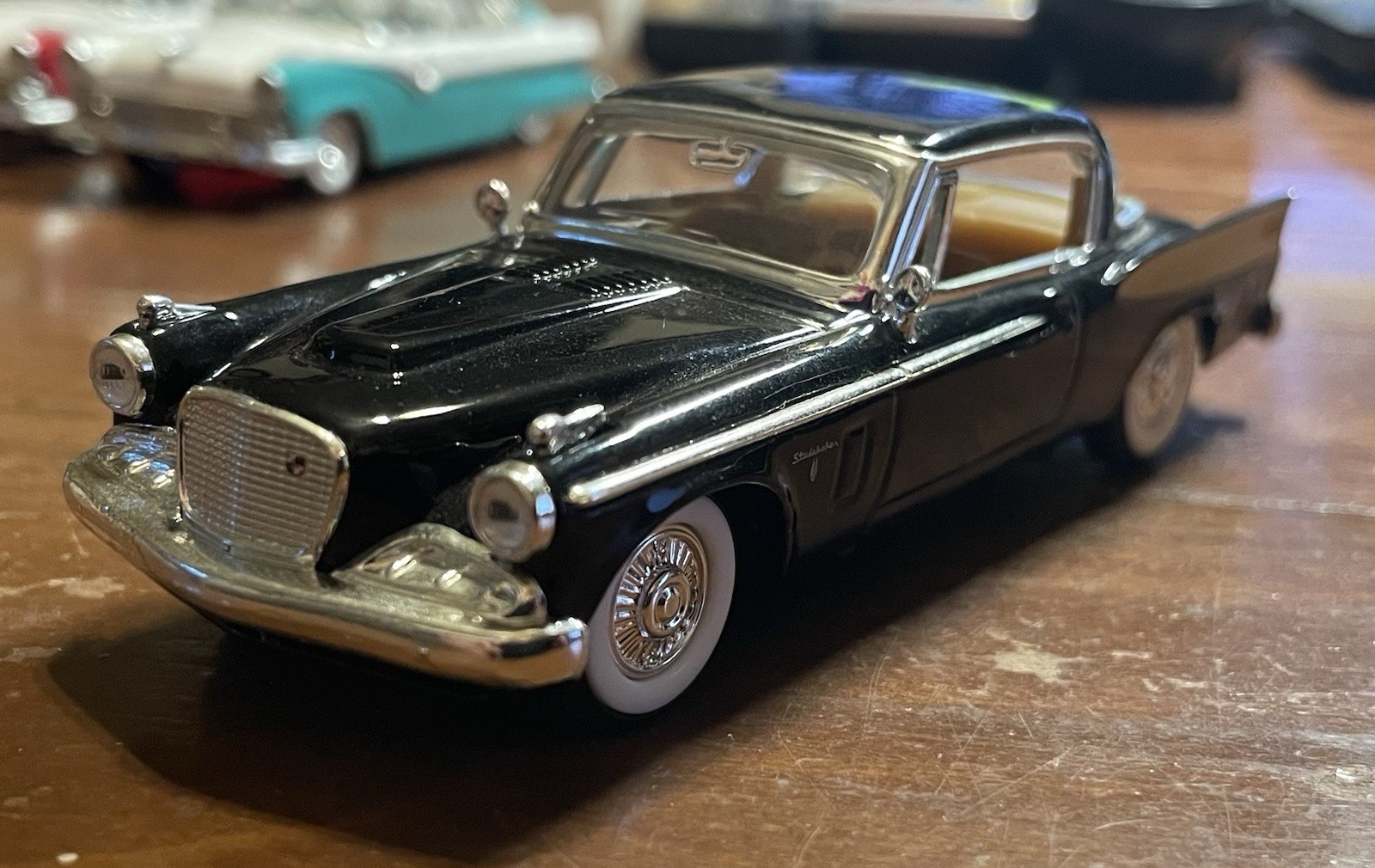 DIECAST 1:43 1958 Studebaker Golden Hawk Car Black Diecast Model
