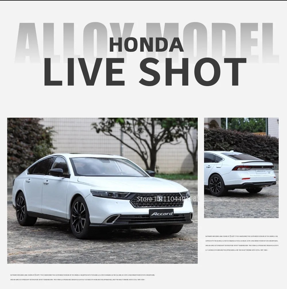 1:18 Honda Accord Sedan Diecast Model Collectible with Sound & Light Features