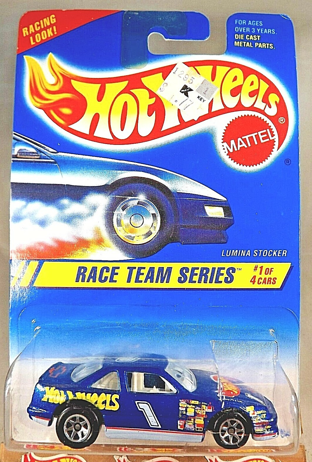 1995 Hot Wheels #275 Race Team Series 1/4 LUMINA STOCKER Blue w/7 Spokes Variant