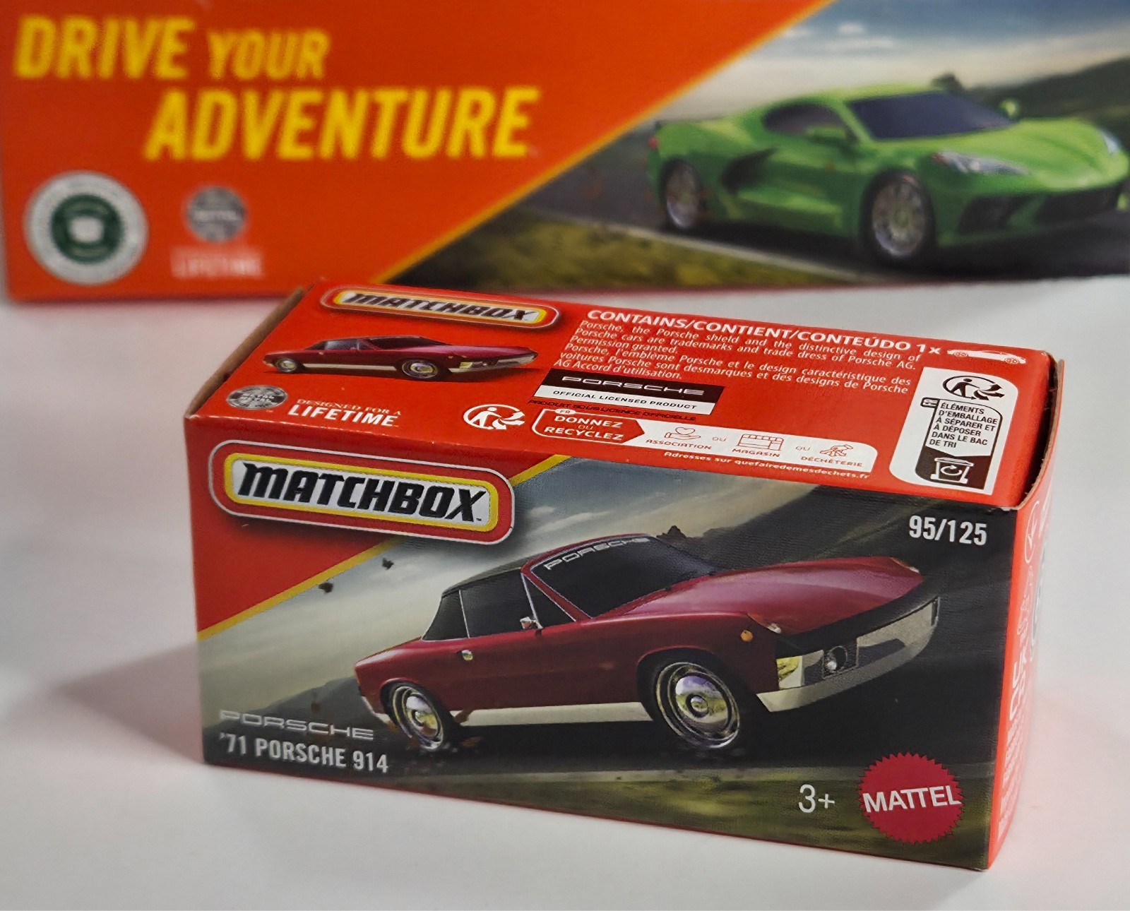 ’71 Porsche 914 95/125 Matchbox 2026 POWER GRABS JHR24 MBX Road Trip red
