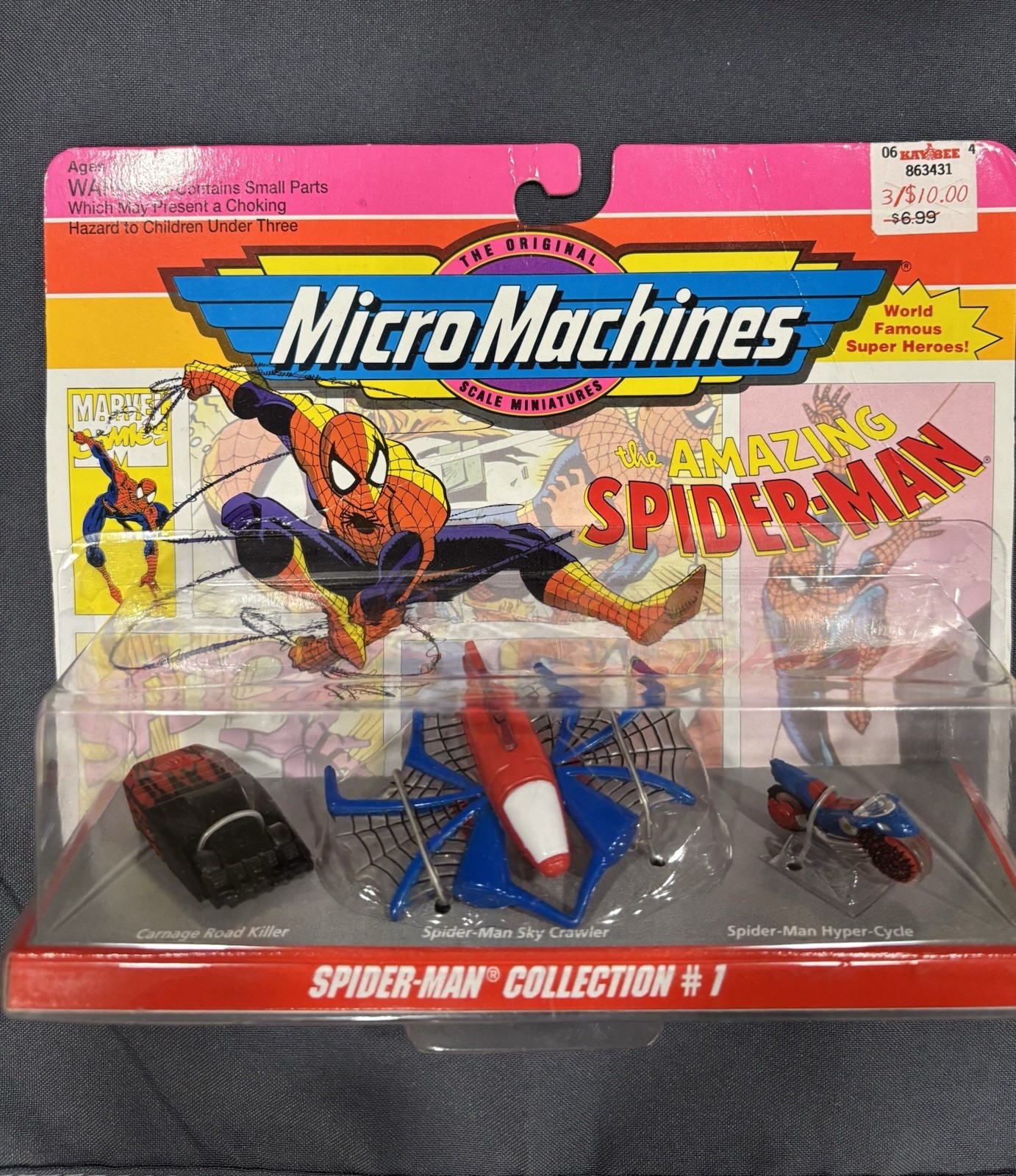 Micro Machines Spider-Man Collection #1 & #2 Marvel Diecast Cars Unopened Box