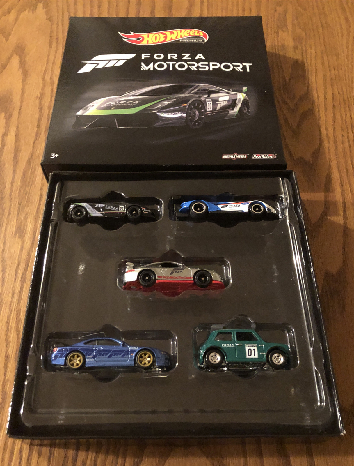 HOT WHEELS FORZA MOTORSPORT SET OF 5 CAR PACK FACTORY SEALED COLLECTORS BOX