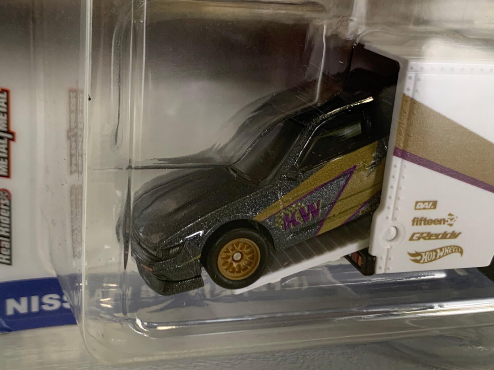 HOT WHEELS TEAM TRANSPORT #52 NISSAN SILVIA (S13) ON SAKURA SPRINTER REAL RIDERS