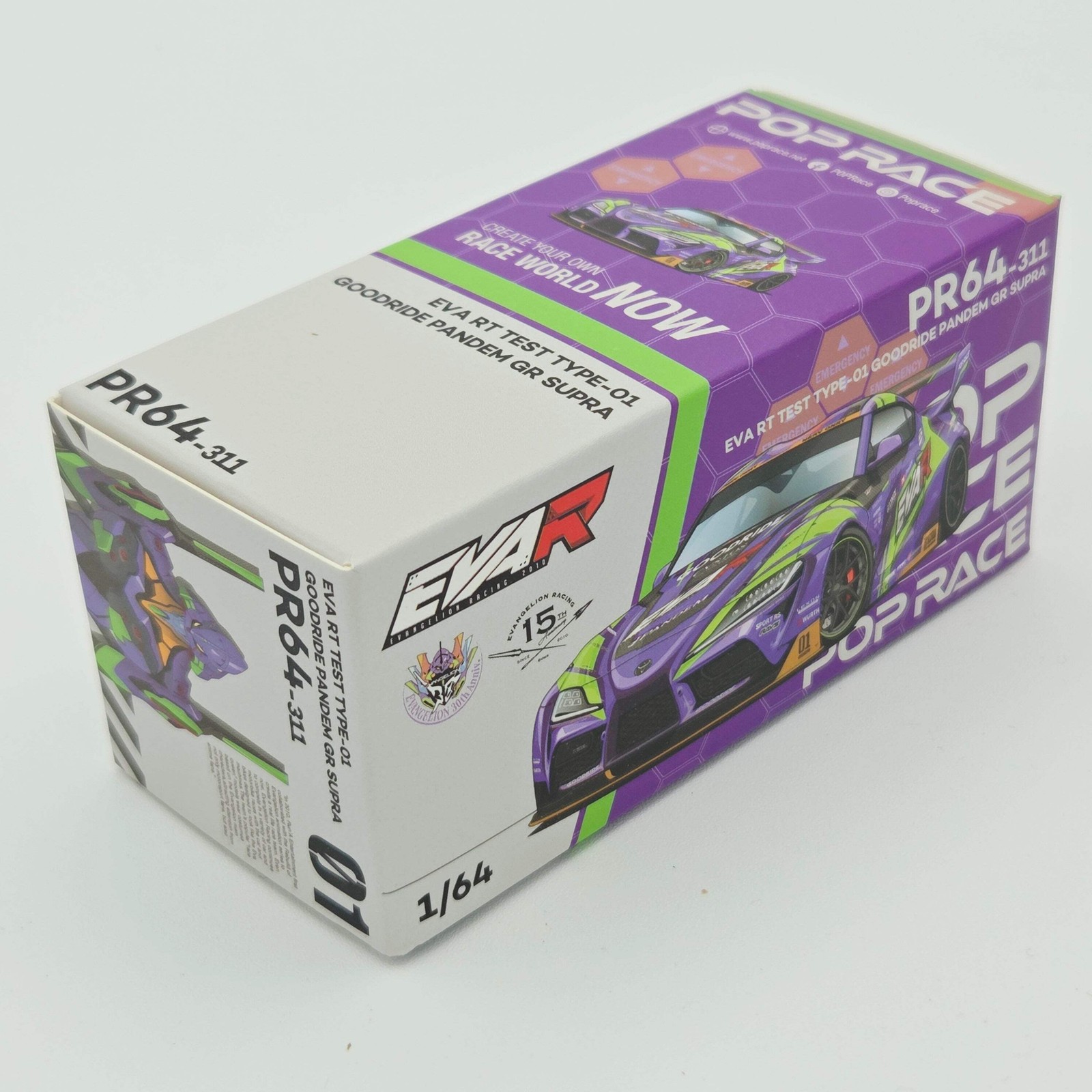 Pop Race Toyota GR Supra EVA RT Test Type-01 Goodride Pandem – 1:64 (2026)