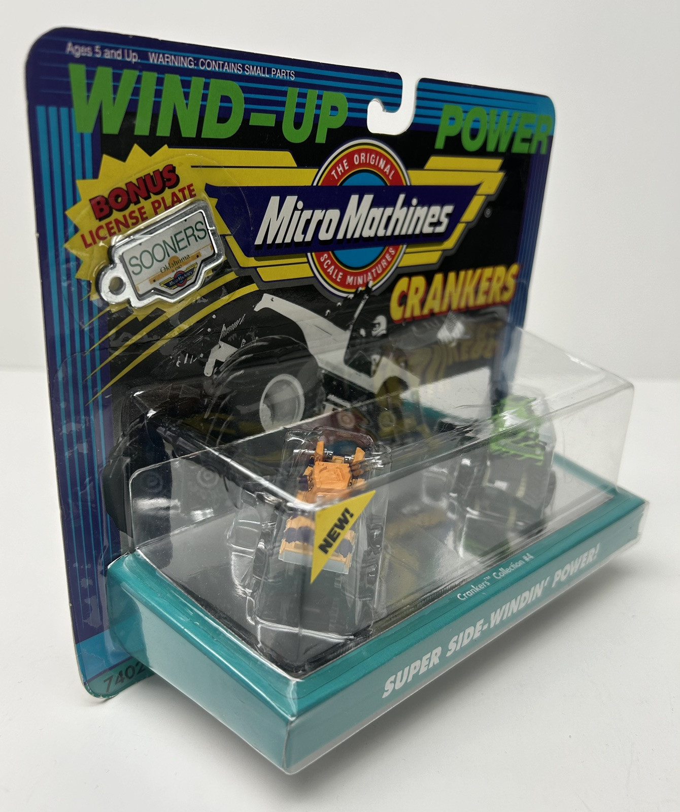 1990 Micro Machines Crankers Collection #4 Wind-Up Power-APC & 65’ Mustang (NEW)