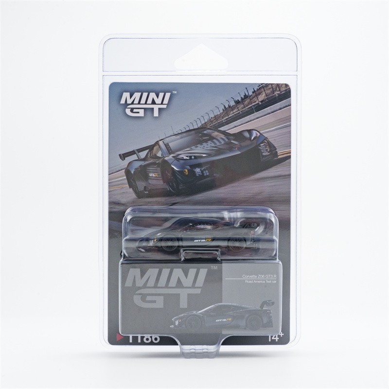 Mini GT 1:64 Corvette Z06 GT3.R Road America Test car Black Blister Car