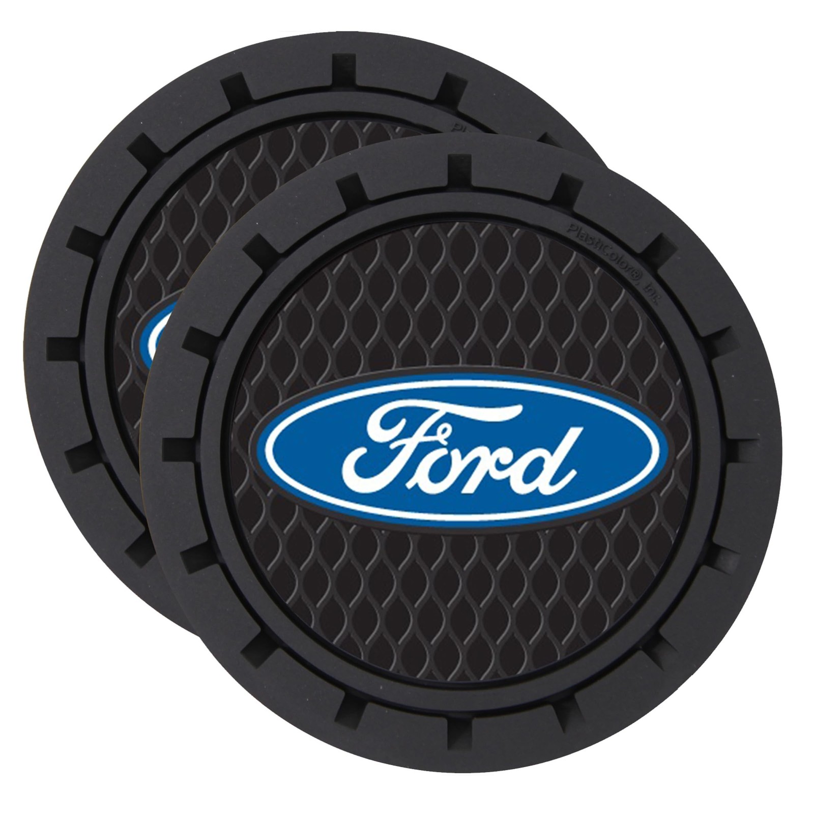 Plasticolor 000651R01 Ford Oval Auto Car Truck SUV Cup Holder Coaster 2-Pack …