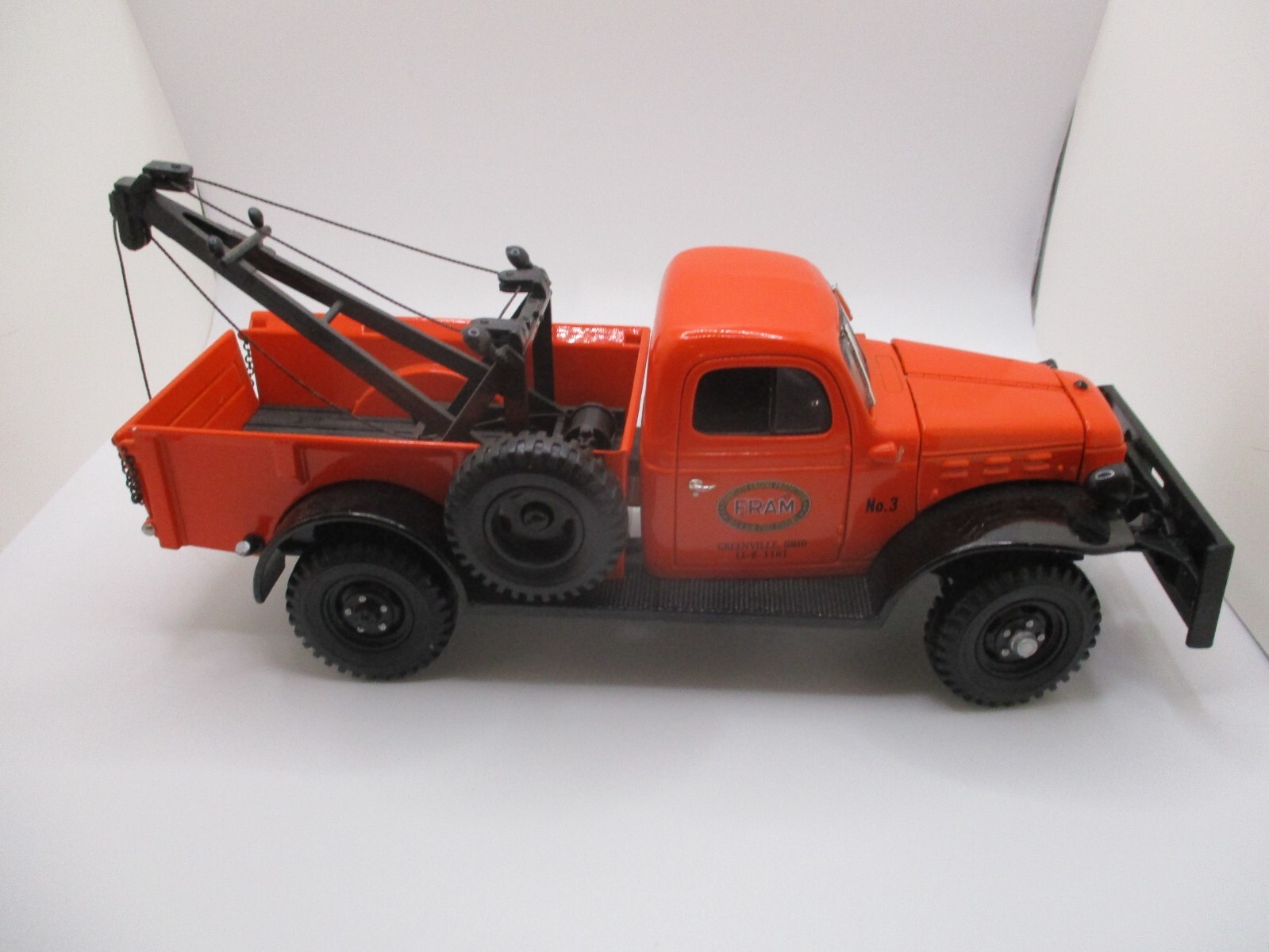 Fram Dodge Power Wagon Tow Truck No. 1 Die Cast Collectible RARE Greenville Ohio