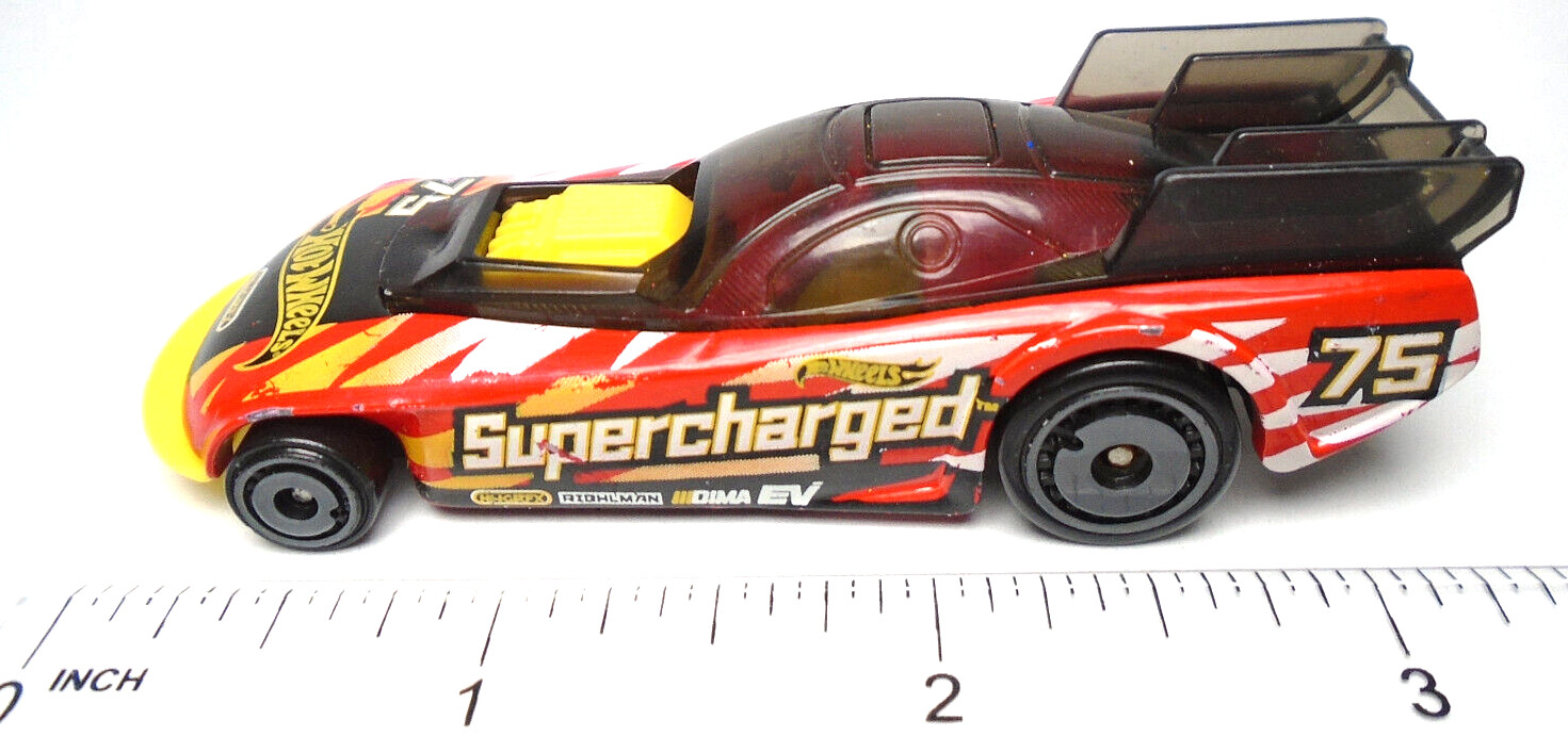 2019 HOT WHEELS SUPERCHARGED #75 RED 1:64 DIECAST 3 3/8″ FUNNY CAR DRAGSTER