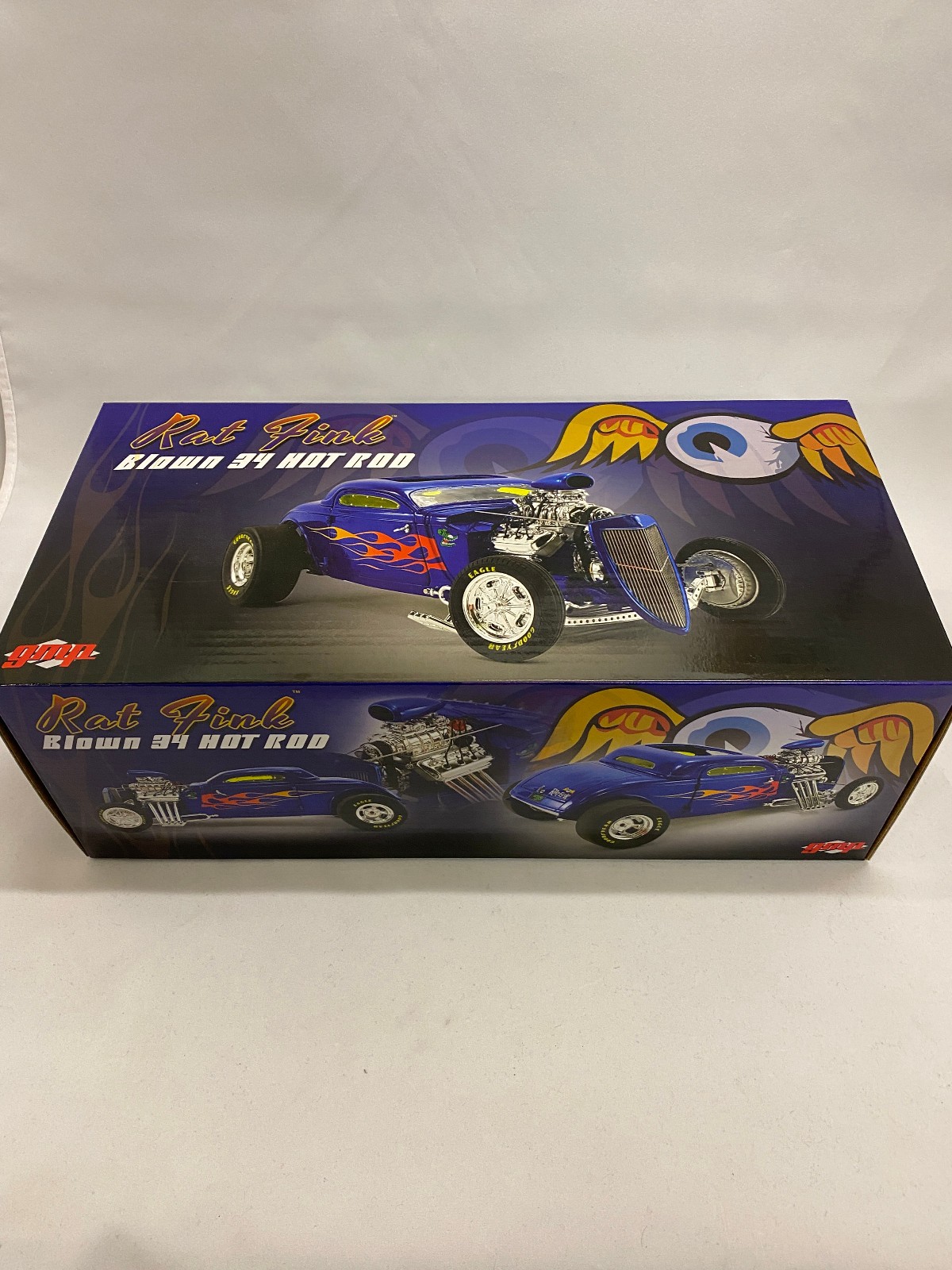 GMP 1/18: Rat Fink Blown 34 Ford Coupe Hemi Hot Rod Dragster L.E.