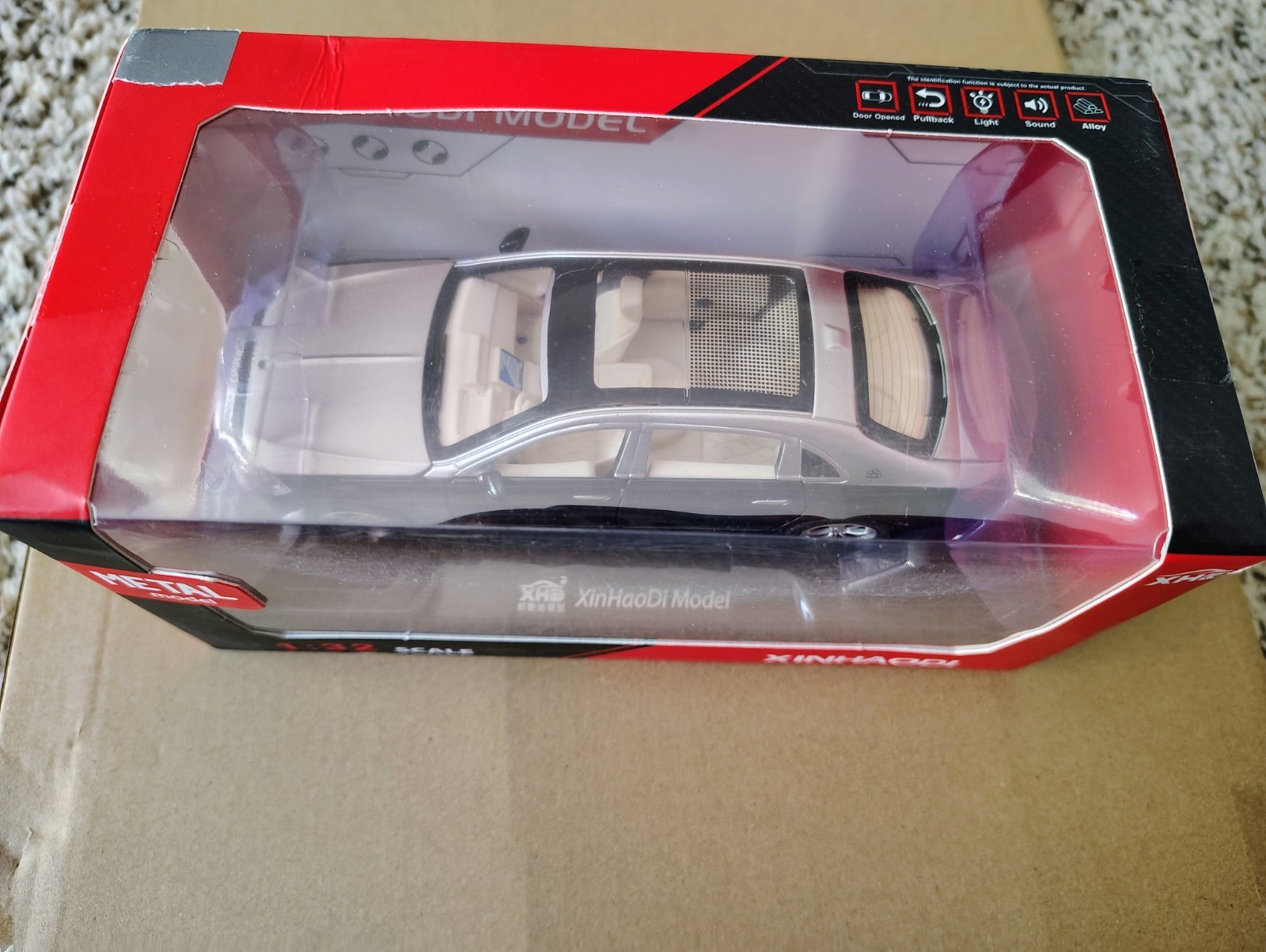 2024-2025 Maybach Die Cast Toy Car 1:32 Metal With Stand New