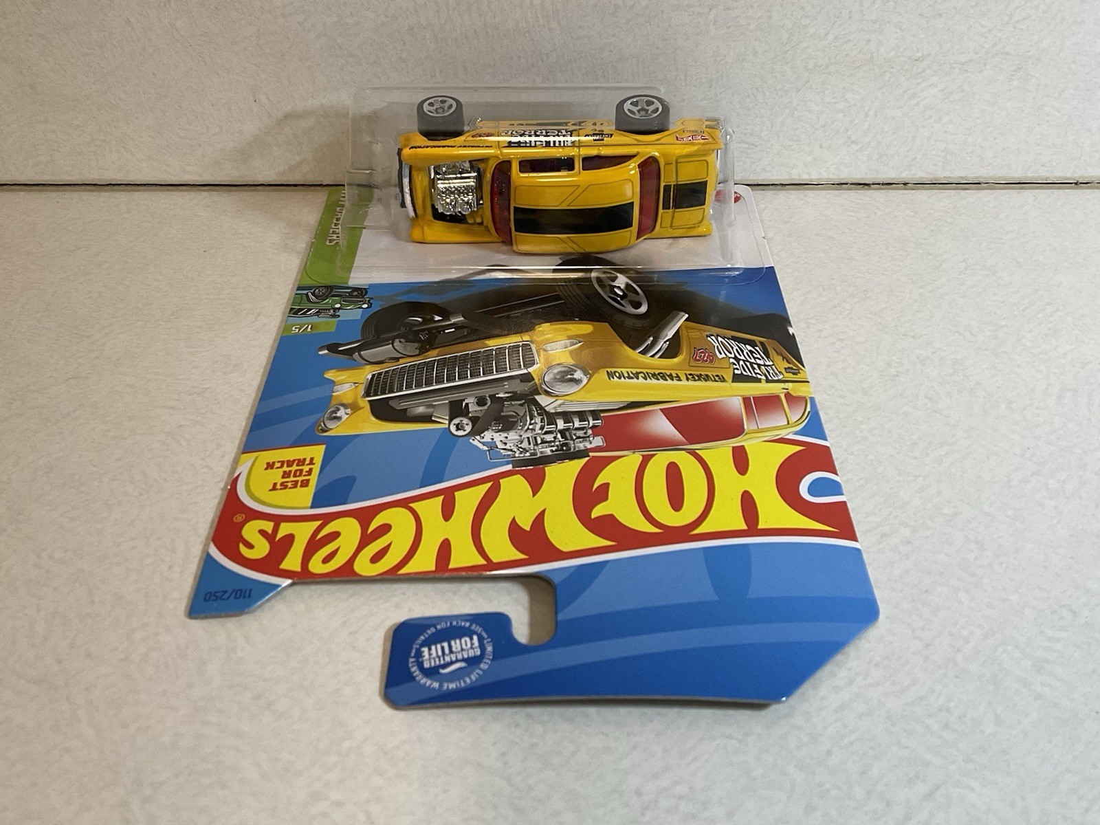 2023 Hot Wheels ‘55 Chevy Bel Air Gasser (110/250) YELLOW — HW Gassers #1/5