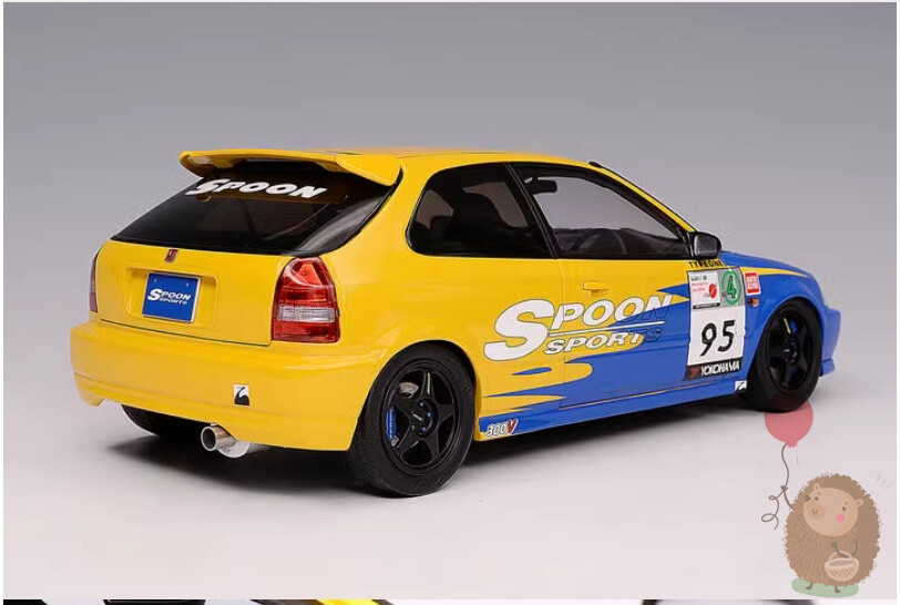 MOTORHELIX MH 1/18 Honda type R EK9 SPOON #95 Alloy Diecast Model Car Kids Toys