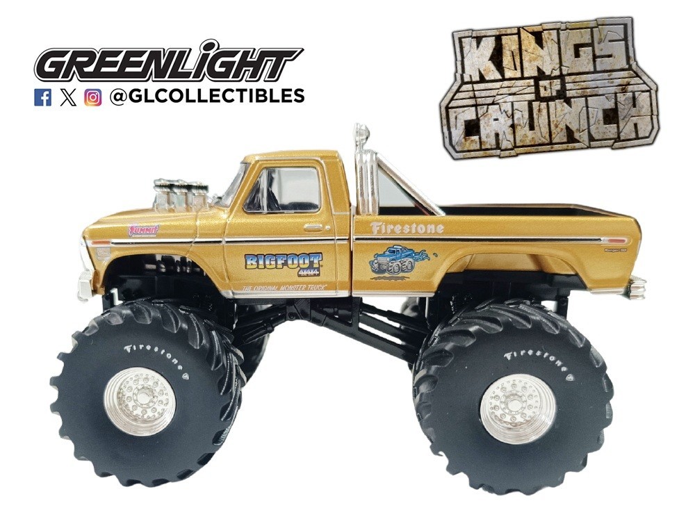 Greenlight 88061 Bigfoot #1 50th Gold 1979 Ford F-250 Monster Truck 1:43 Scale