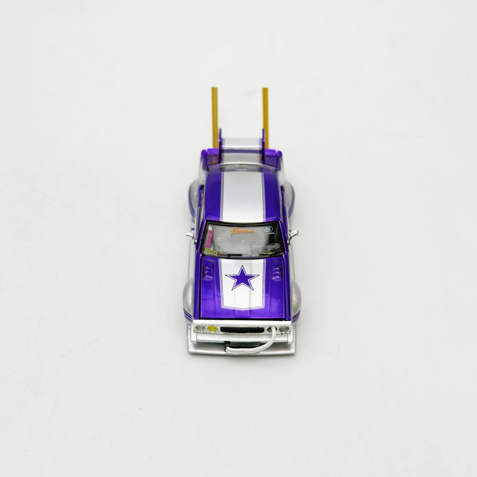 Pop Race 1:64 Nissan C210 Kaido Racer Bosozoku Style Chrome Purple PR64-107